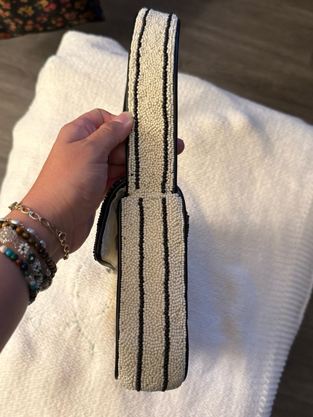 LIKE NEW STAUD Tommy Beaded Bag, Caviar Dreams - Picture 7 of 9
